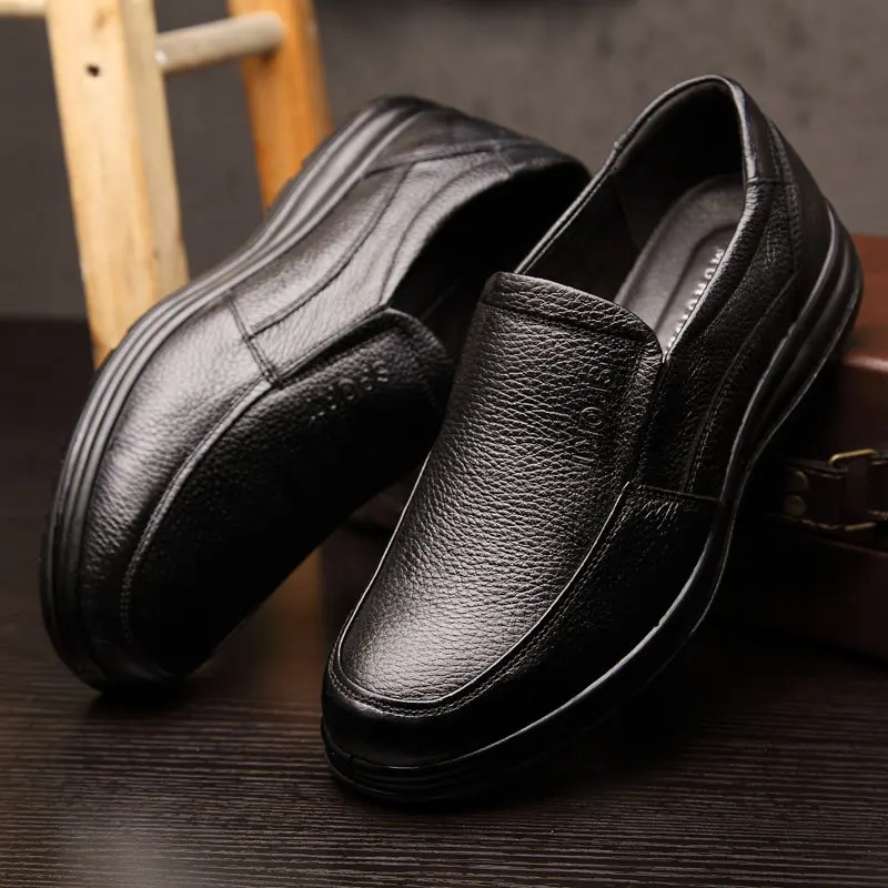 NPEZKGC Genuine leather men casual shoes handmade fashion comfortable breathable | Обувь