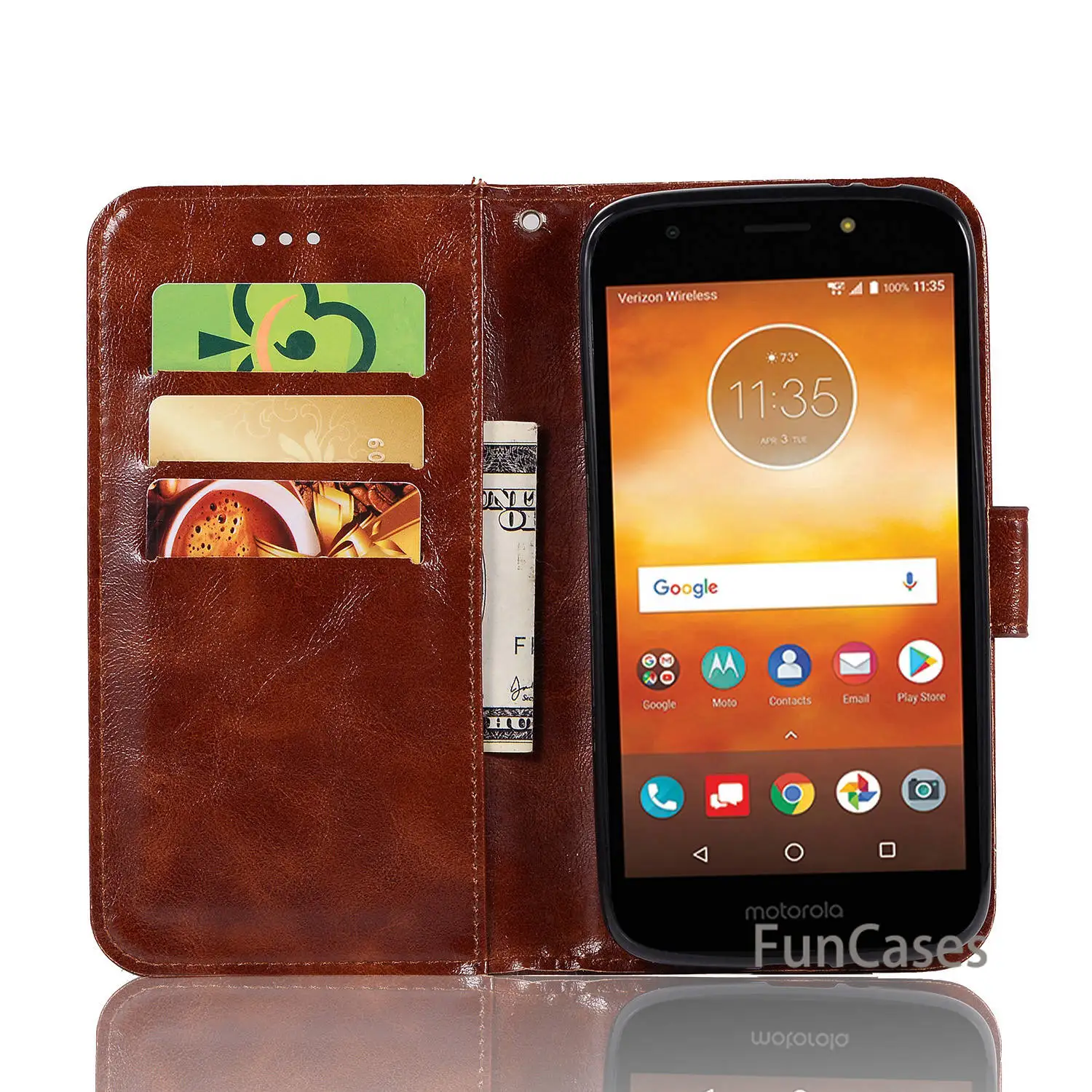 Кожаный ТПУ чехол для Moto E5 Play Force Fundas 5 дюймов + держатели карт Etui|Чехлы-портмоне| |