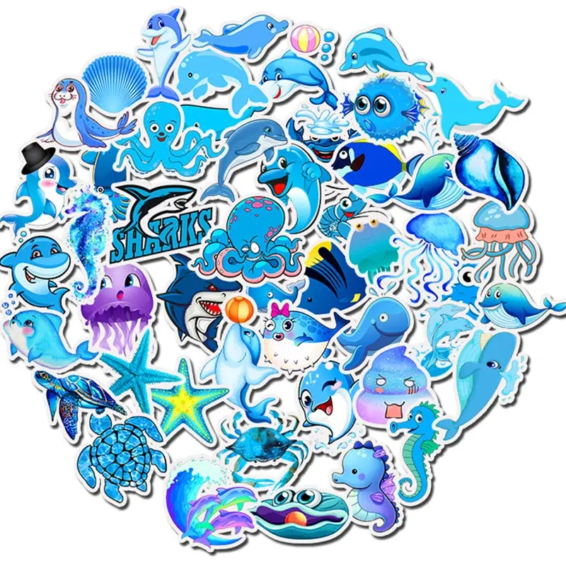 49 шт./упак. серия Ocean blue водостойкая наклейка искусство классический модный