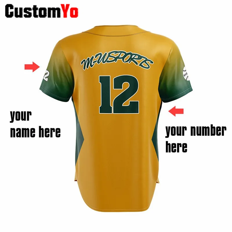 M W спортивные бейсбольные майки с полной кнопкой именами команд|Бейсбольные