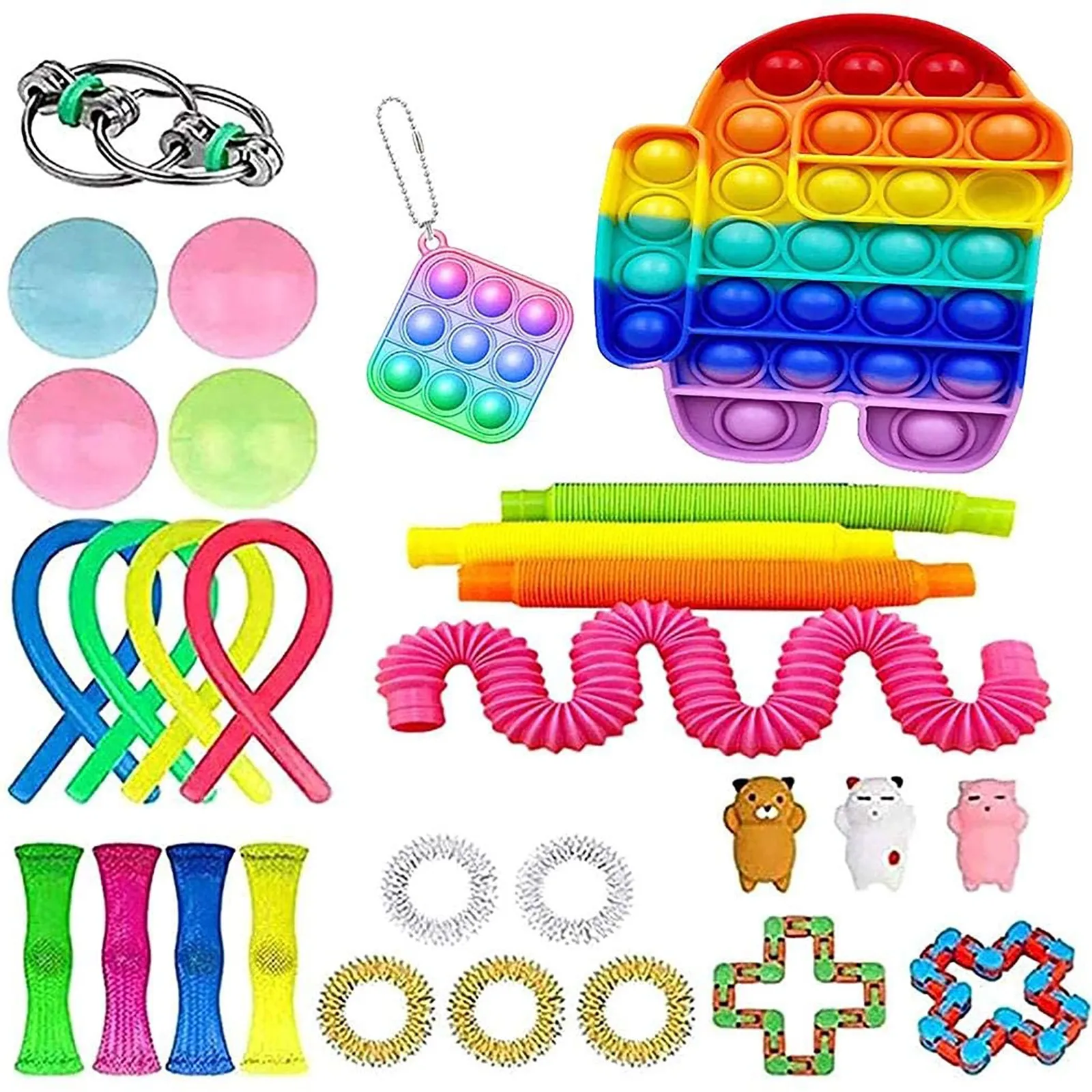 

TOP Fidget Toys Pack Anti Stress Toy Set Marble Relief Gift for Adults Girl Children Sensory Antistress Relief Figet Toys Box