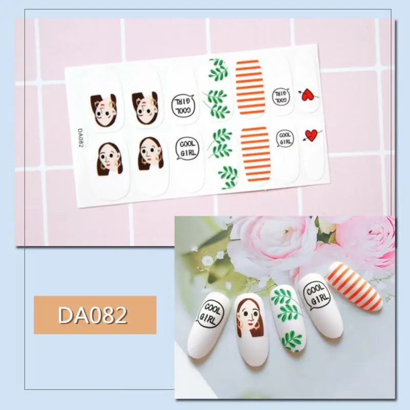 14 листов/набор модных стикеров для ногтей в клетку аппликации на ногтях