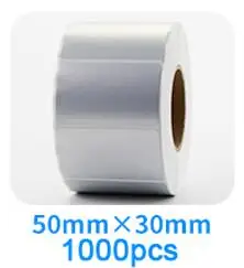 

Матовая серебряная этикетка со штрих-кодом из ПЭТ 100, 90, 80, 70, 60, 40, 50 30, 20, термопереносная лента, наклейка для принтера