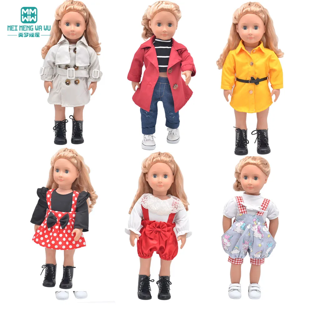 Подходит для 45 см американская кукла одежда аксессуары модное пальто костюм