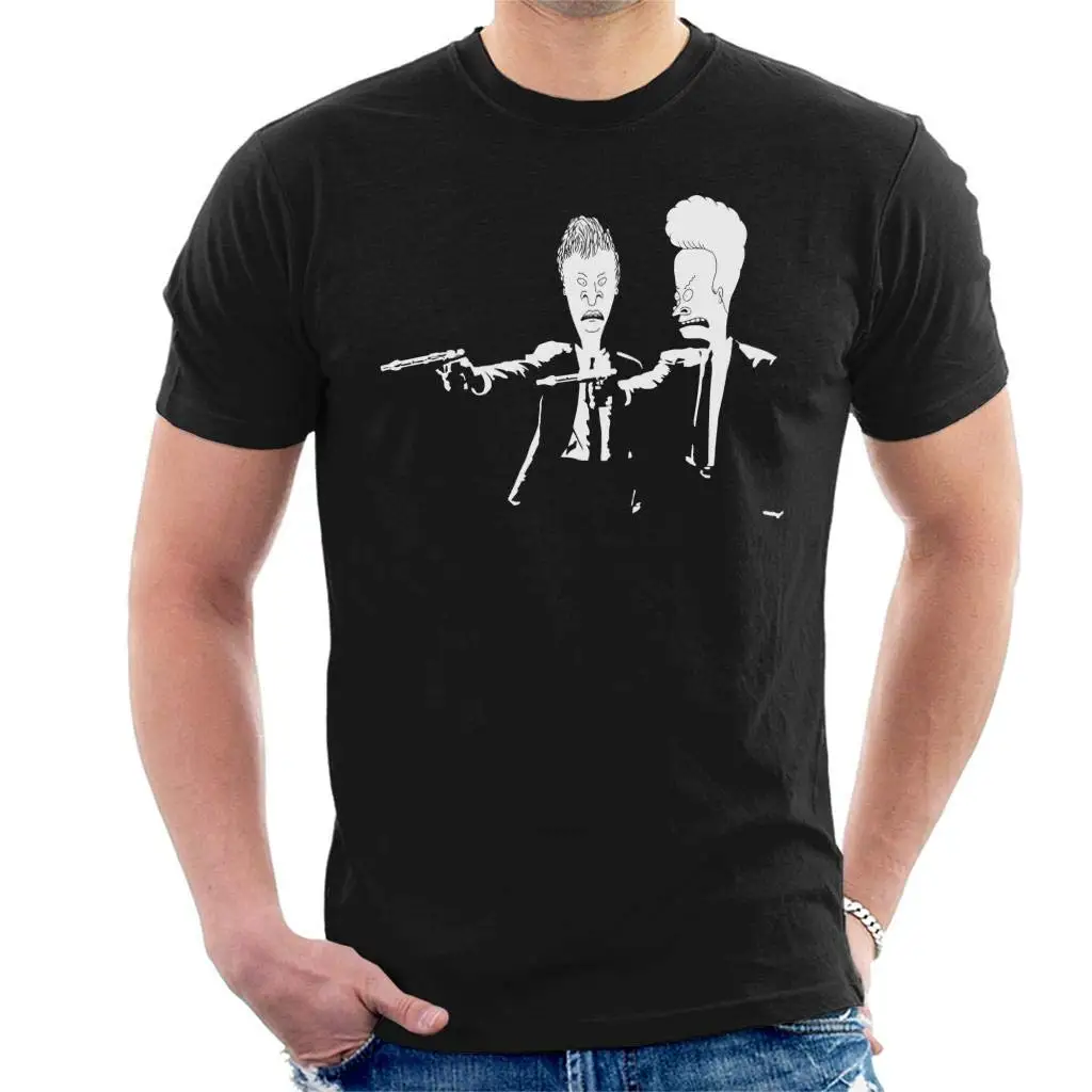 

GOERTPO Beavis and Butthead Pulp Fiction Men's T-ShirtHot 2019 Summer Men'S T Shirt Fashion