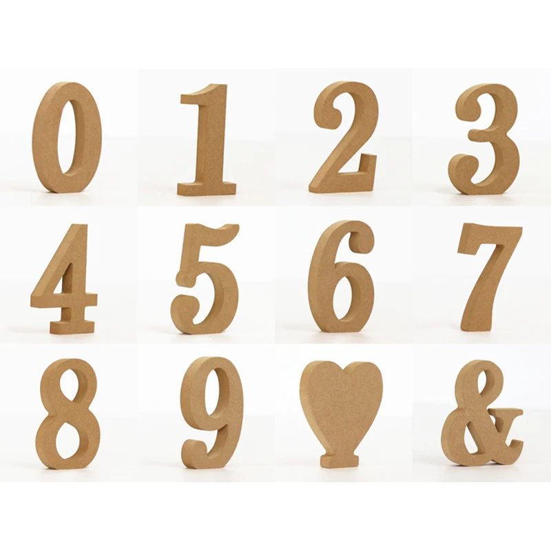 

1 шт., деревянные цифры с арабскими цифрами, 10 см