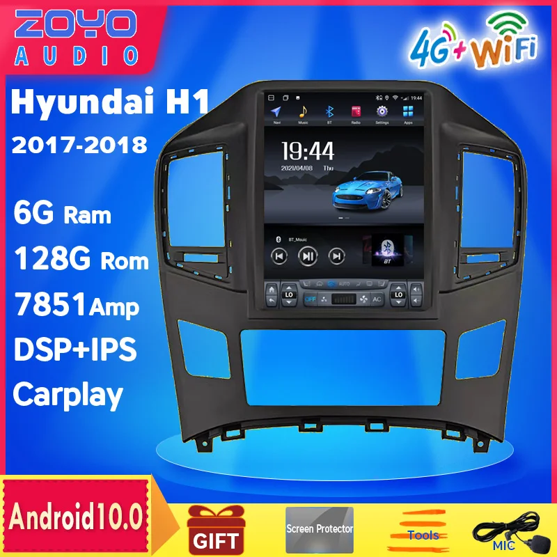 

ZOYOSKII Android 10 10,4 "Автомобильный вертикальный экран Tesla, автомобильный GPS-навигатор, радио плеер для Hyundai Tucson H1 2017 2018 Carplay