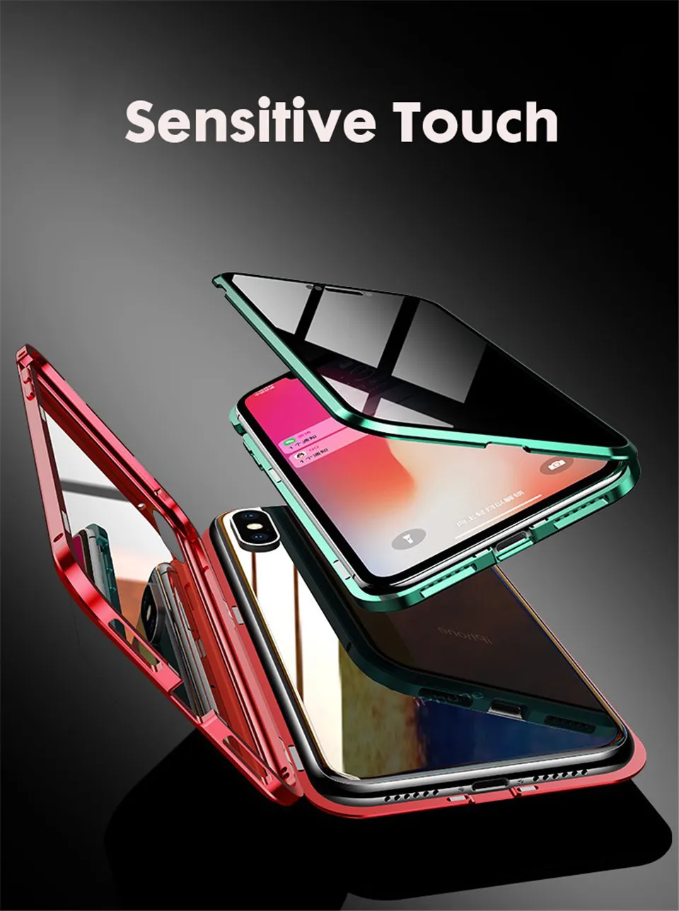 360 магнитный адсорбционный чехол для iPhone XS MAX XR X 7 8 6 6s Plus Передняя Задняя крышка из закаленного стекла полный защитный чехол на для айфон XS MAX X 8 Plus 7 6 6s плюс XR