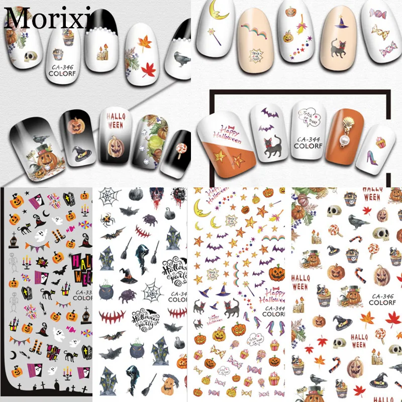 Наклейка для ногтей Morixi хэллоуивечерние украшение красоты и маникюра детей