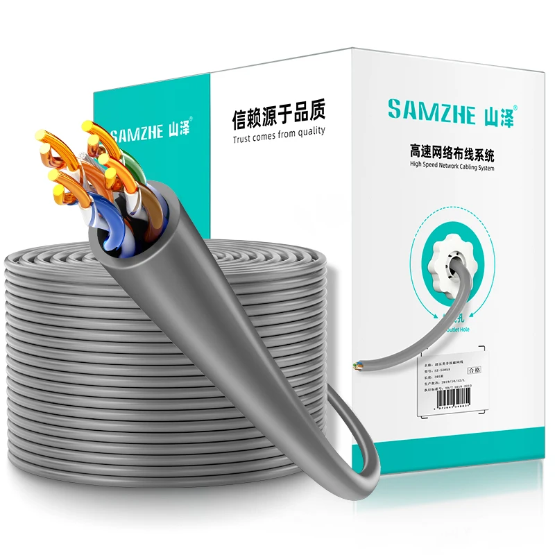 SAMZHE Cat 5E домашний декор низкий уровень дыма нулевой галогенный анти-крысиный ant