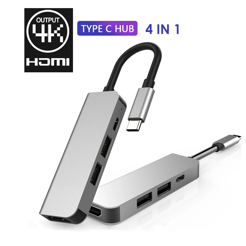 USB C многопортовый концентратор с 4K HDMI 2 3 0 зарядный адаптер типа совместимый MacBook