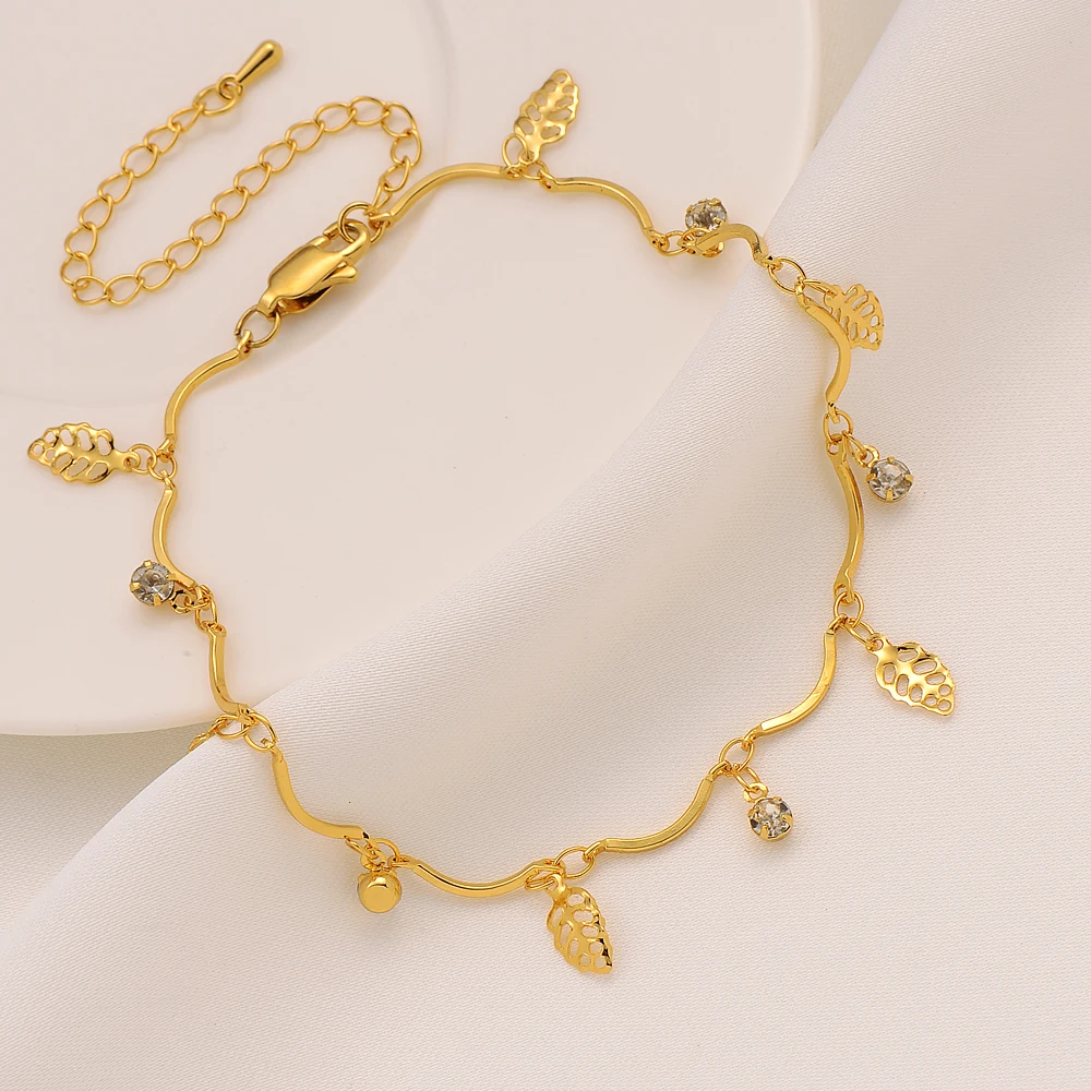

Gold Colorful Leaf Anklets For Women Gold Color Summer Ocean Beach Ankle Bracelet Foot Leg Chain Jewelry 2022 NEW