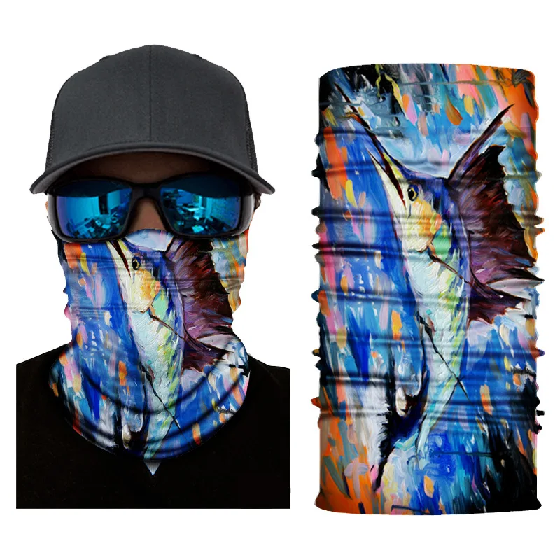 

Fishing Mask Ice Silk UV Protection Neck Warmer Tube Scarf Windproof Breathable Face Mask Hiking Headband Cycling Scarves