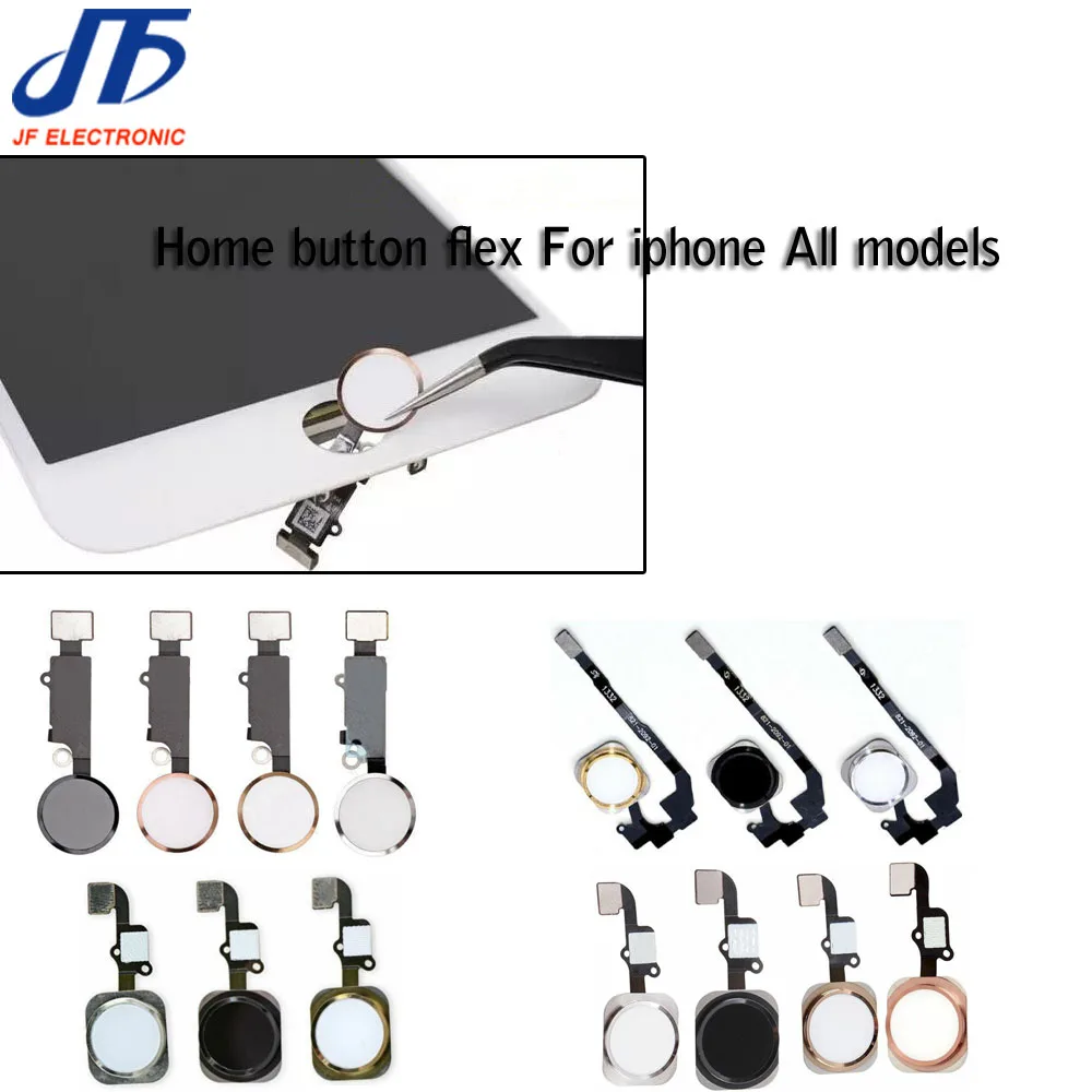 Кнопка Home с гибким кабелем 100 шт./лот для iPhone 5S 6g 6 6s plus 7g 7 8 8g Plus кнопка гибкая сборка