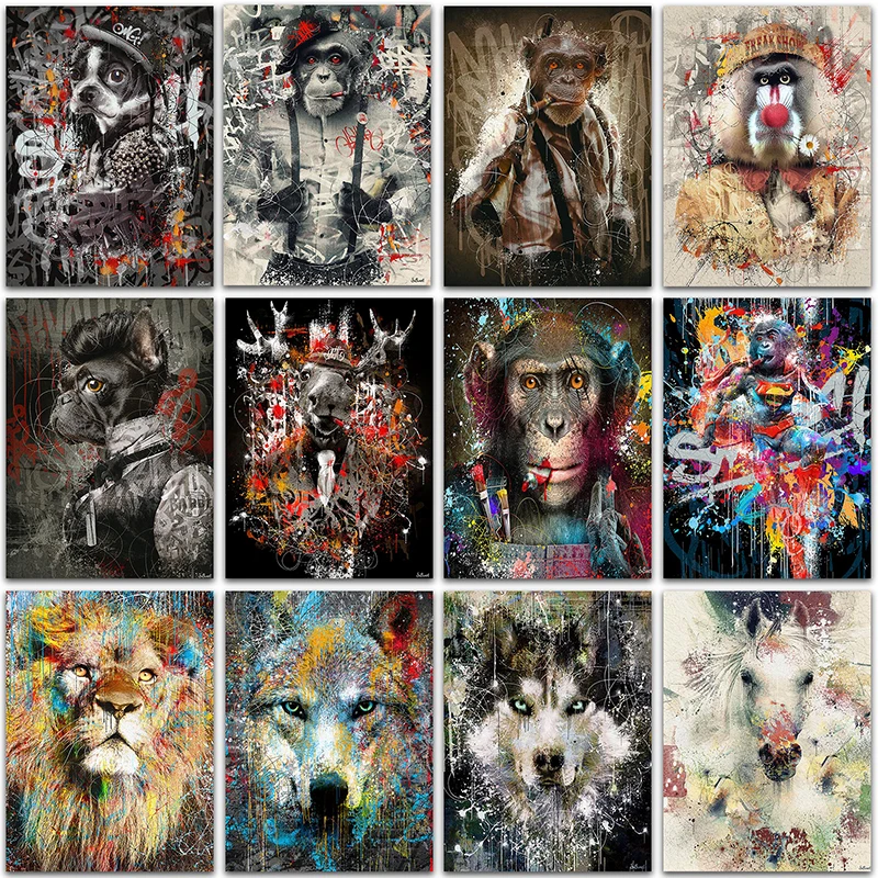 

5D DIY Diamond Painting Funny animals Wolf dog Lion Full Square&Round Diamond mosaic embroidery Cross stitch home decor Art Sale