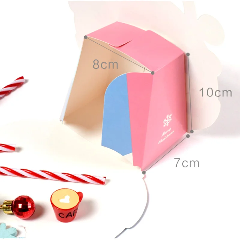 Канун Рождества Портативный коробка пакеты для печенья выпечки конфеты