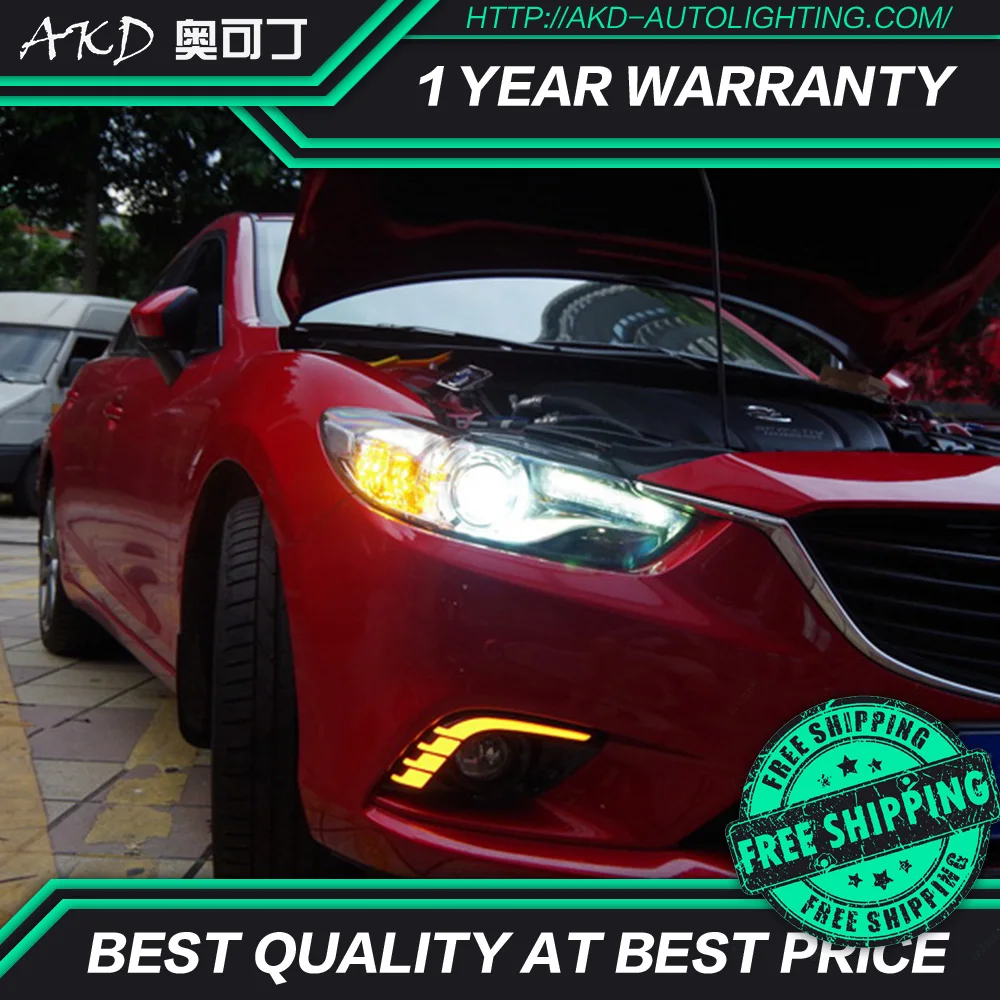 АКД автомобильного тюнинга фара для Mazda 6 mazda6 atenza 2013-2016 светодиодные фары DRL