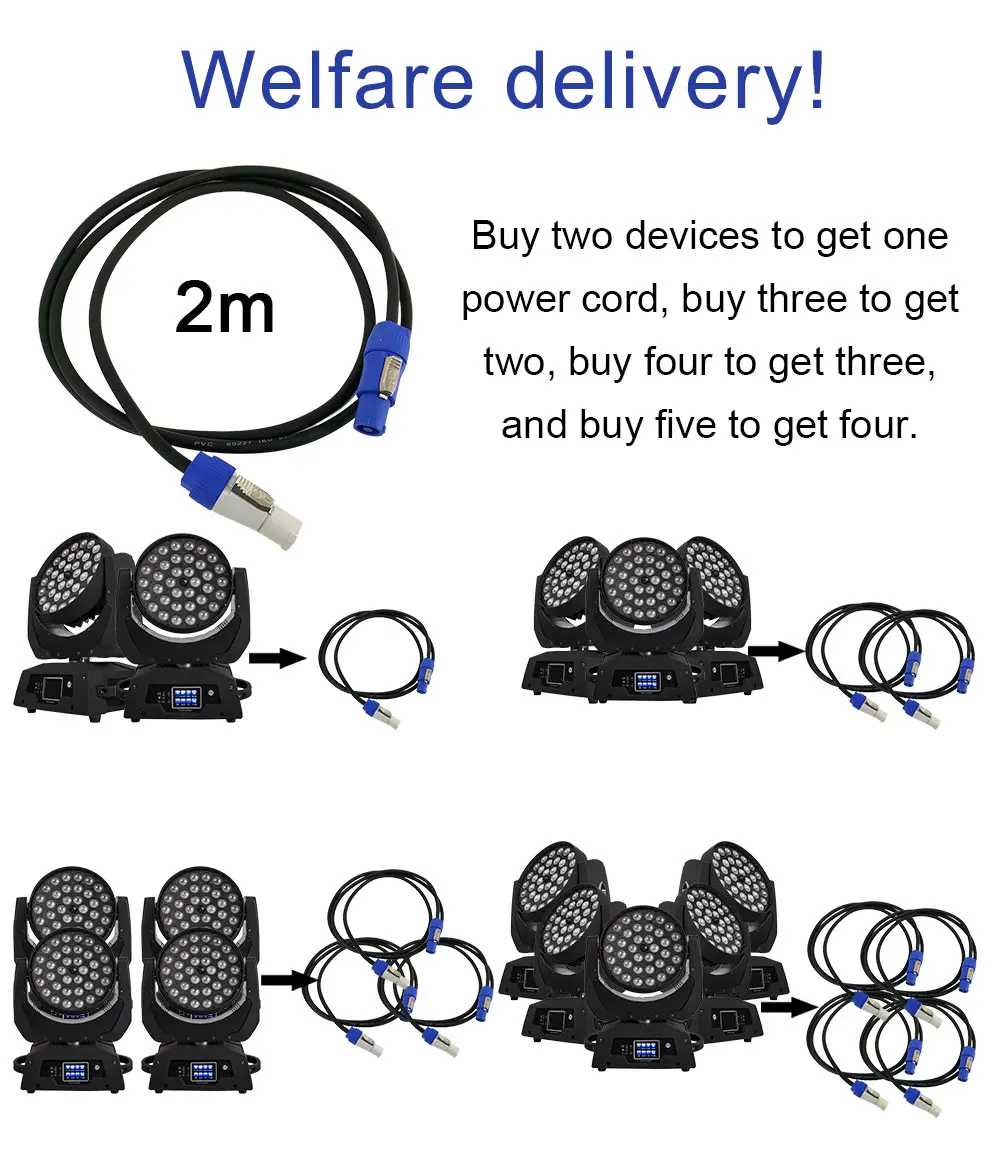 Светодиодный 36x18 Вт RGBWA+ УФ зум перемещение головы 6in1 светодиодный стирка DMX512 Прямая с фабрики Dj диско-сценическое освещение для вечерние обувь для ночного клуба