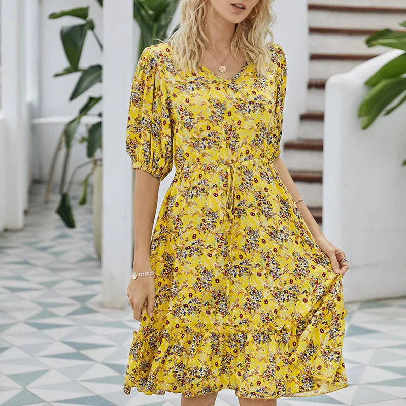 

Summer Dresses For Women 2021 Elegant Party Club Evening Sexy Patchwork Home Casual Holiday Midi Dress Clothing Suknia