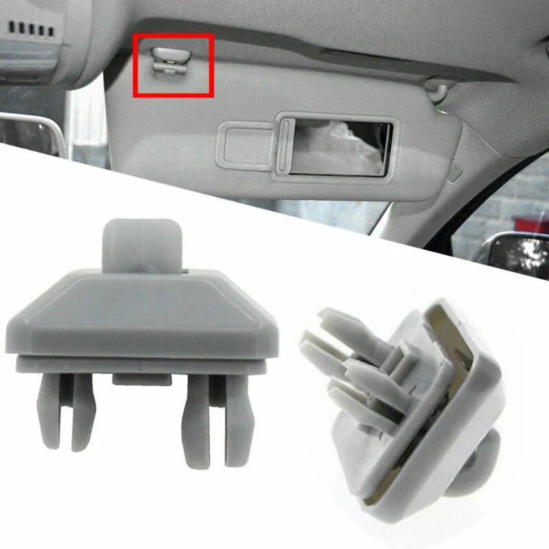 

Parts Sun Visor Clips For 2009-17 A5 Set Holders Hooks Gray Accessories