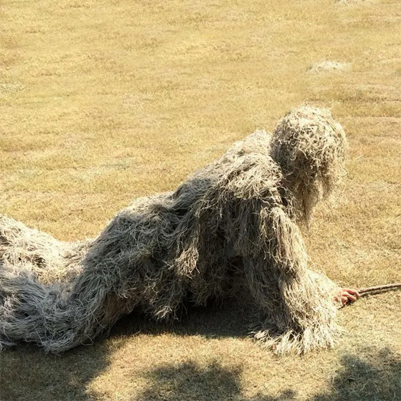 4 шт. костюм Охота камуфляж, лесная местность 3D Ghillie Bionic обучение Bowhunt Ghillie