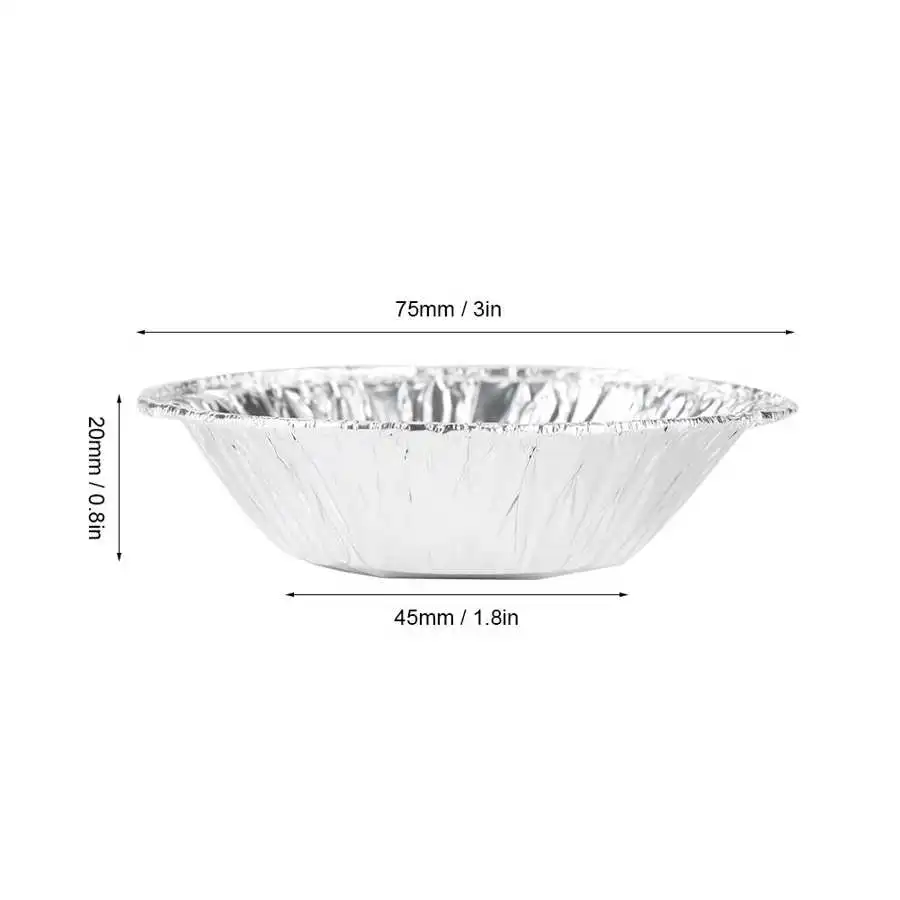 100PCS Non-Stick Egg Tart Mold Cupcake Cake Cookies Tin Mould Case Cup Kitchen Baking Tool |