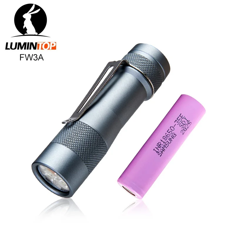 Lumintop FW3A LED Flashlight Anduril Firmware Triple CREE XPL HI  Mini Torch Lighter by 18650 Battery for Self Defense,Camping