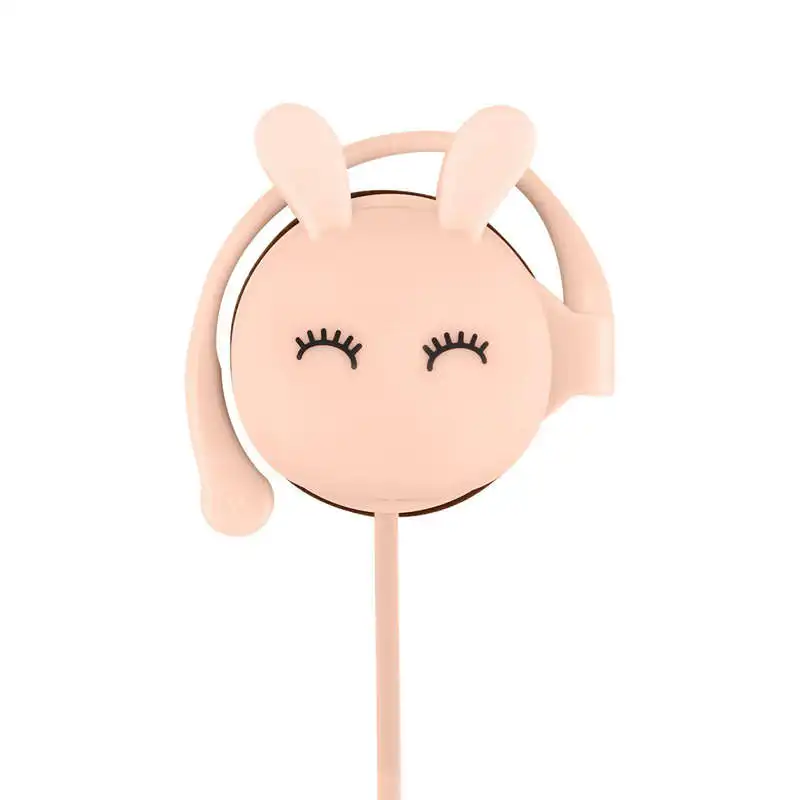 Полностью Мультяшные наушники с заячьими ушками проводные спортивные стерео для