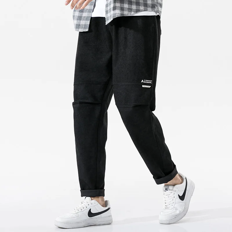 

Trousers Men Solid Black Sweatpants Men Casual Streetwear Hip Hop Mens Joggers Pants Fashion Mens Clothing Printed SIZE4XL