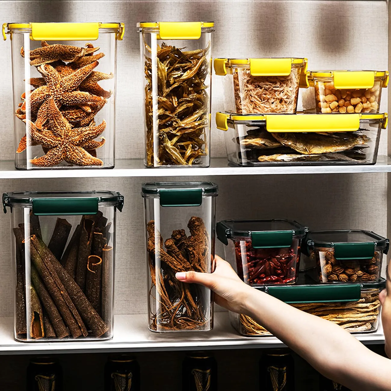 

Nordic Style Kitchen Storage Sealed Cans Can Be Stacked Thick And Durable Grain Storage Tank Storage Box