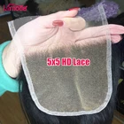 Прямые волосы 4x4 5x5 6x6 HD с кружевной застежкой, перуанские человеческие волосы HD с прозрачной кружевной фронтальной застежкой, только бесплатная часть, волосы Lemoda Remy