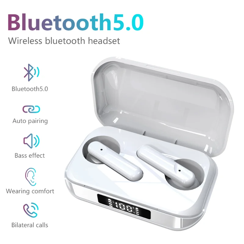 

Bluetooth 5.0 Headphone TWS Wireless HIFI Sound Quality Earphones Stereo Waterproof Headset In-ear Noise Canceling Earbuds