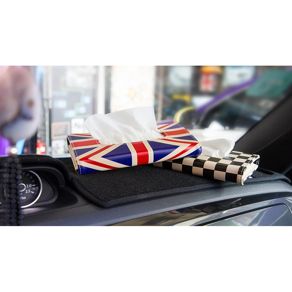

Luxury Car Tissue Box Hanging Sun Visor Creative Car Interior Decoration Tissue Box holder for Car