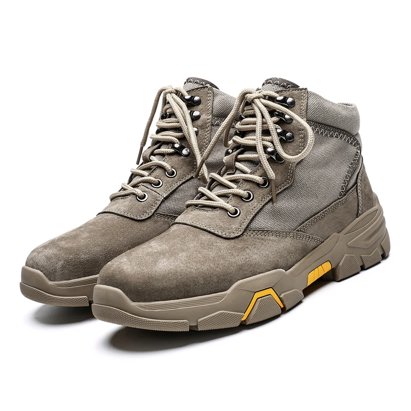 Модные зимние ботинки мужские теплые на меху Нескользящая Зимняя мужская обувь