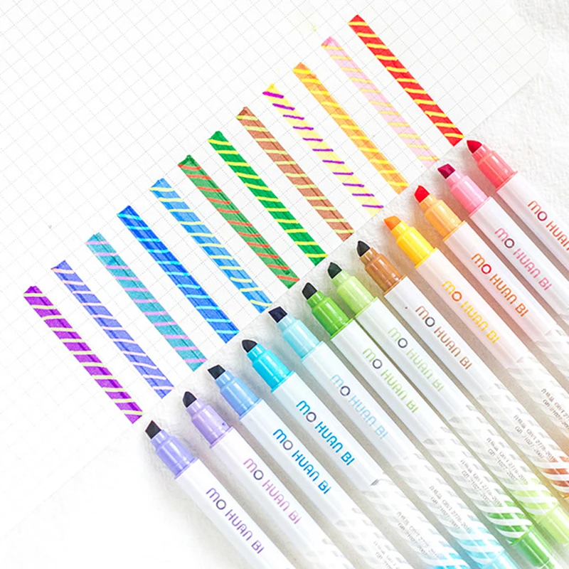 12 шт./компл. маркеры Magic Colors для рисования дискретные школьные канцелярские