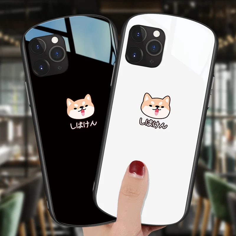 

Чехол для iphone 11 pro max 6,5 6,1, защитный чехол из закаленного стекла в форме дуги, красочные игровые чехлы для iphone 11 6,1, стеклянный чехол