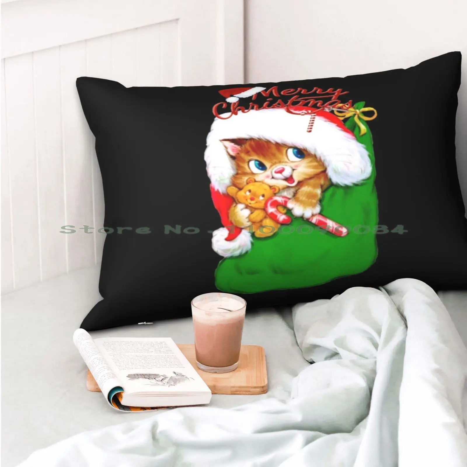Милый Рождественский чехол с подушкой в виде кошки 20x30 50*75 для дивана спальни