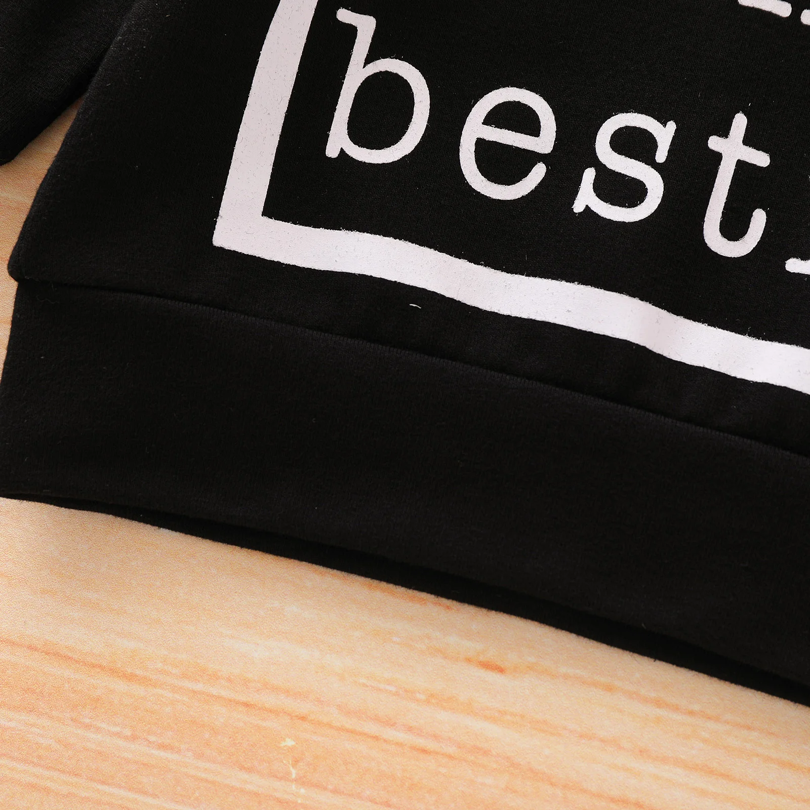 

Kids Hoodies Spring Fall Unisex Top Elastic Words Mama Is My Bestie Printed V-Neck Blouse Warm Wind-Proof Hat Girl Boy Clothes