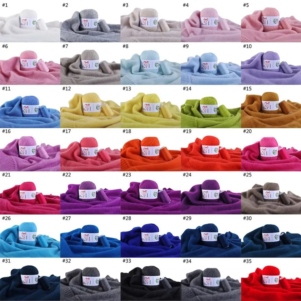 

50g Soft Cashmere Yarn Plush Hand-knitted Anti-pilling Woolen Scarf Coat DIY Weave Thread Crochet Knitting