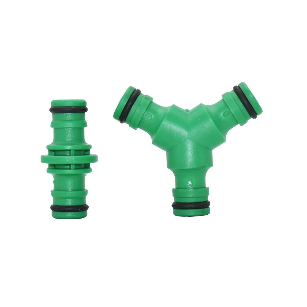 16mm Green Nipple Quick Connectors Straight And 3- Way 5/8" Garden Irrigation Connectors Adapter 6 Pcs