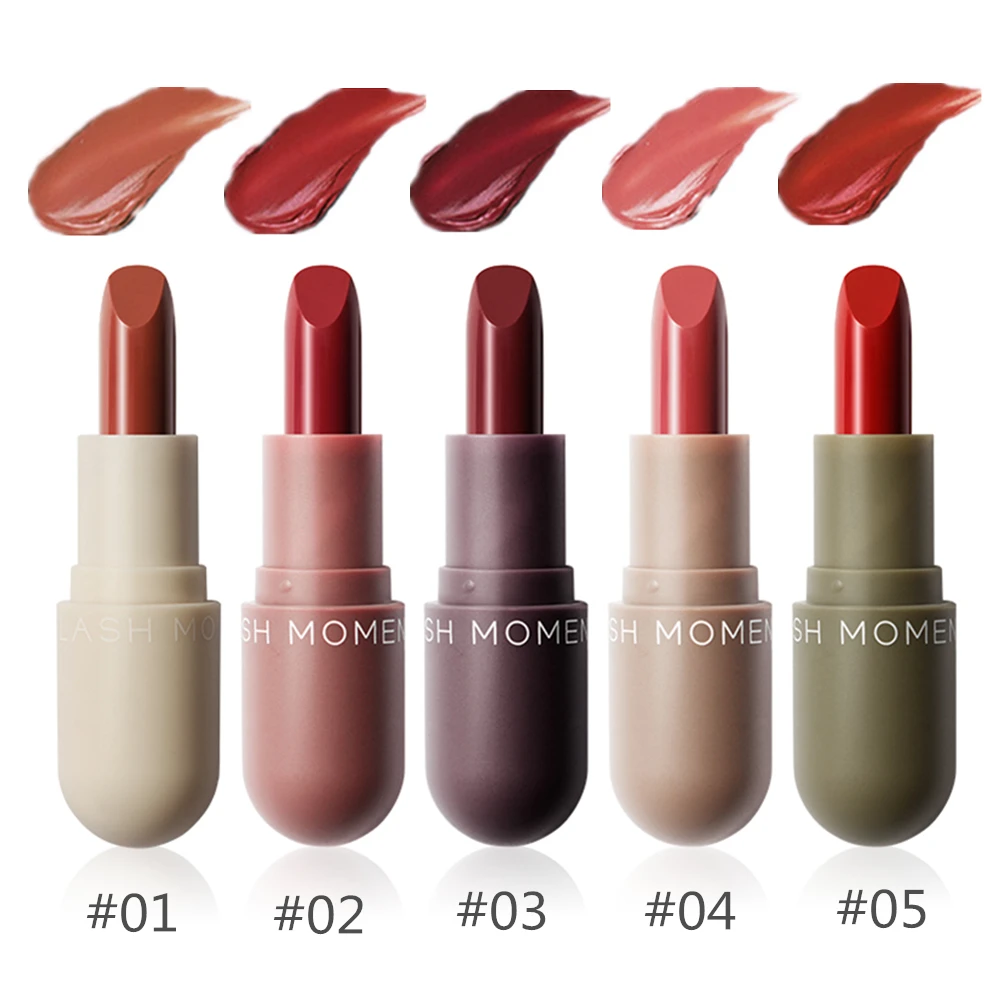 5 шт./компл. мини Капсульная матовая помада в наборе водостойкий жидкий блеск для