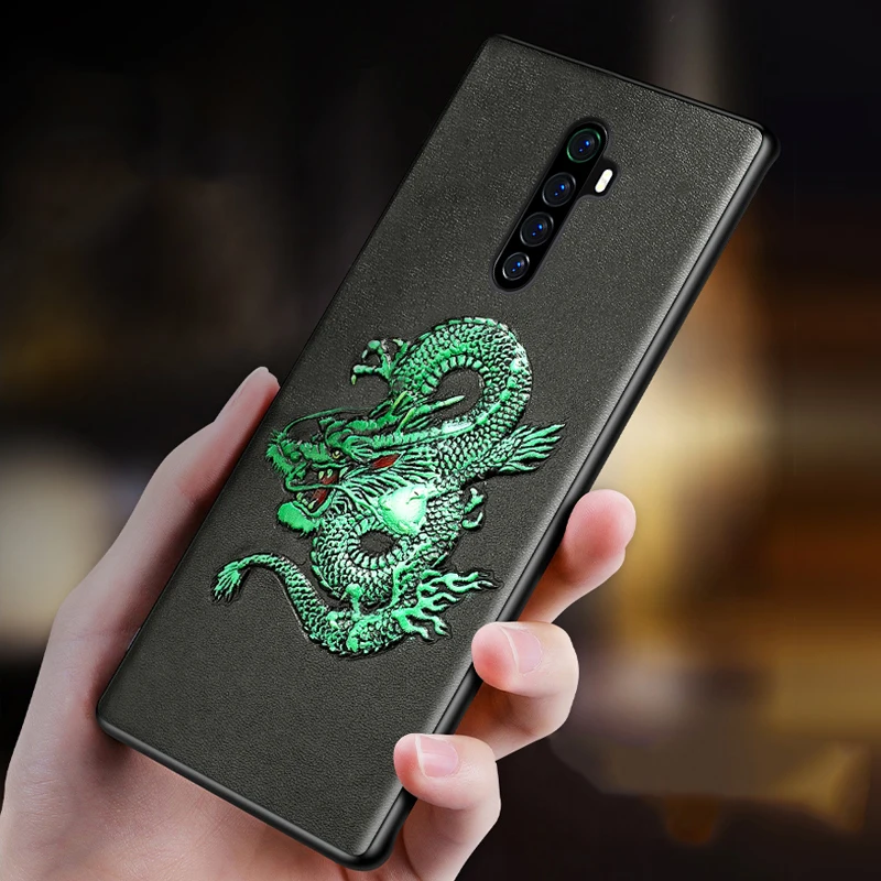 3d emboss genuine leather phone case for realme x2 pro xt gt x7 x50 pro 5 7 6 8 pro cover for oppo a9 reno 5 4 2 find x2 x3 pro free global shipping