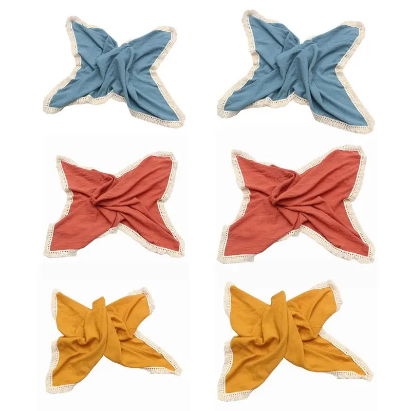 

Простые Модные пеленки для сна с кисточками, Хлопковое одеяло для хранения с двойной марлей, реквизит для фотосъемки новорожденных, подарок