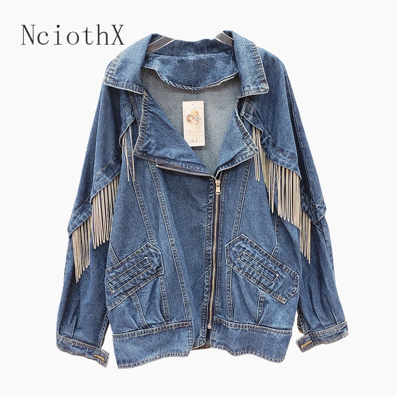 

New Autumn Women's Denim Jacket 2021 Spring Fringe Denim Jacket Women Coat Casual Female Jeans Jacket Outerwear Jackets Women