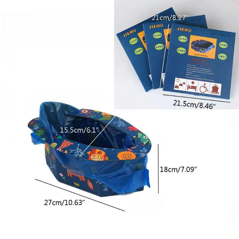 Складной детский портативный горшок для мальчиков и девочек дорожный Туалет