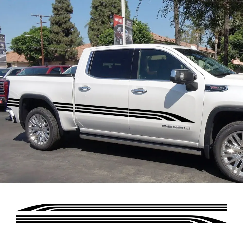 

For GMC Sierra 1500 SLT AT4 Denali Pickup Door Side Decals Truck Body Graphics Decor Stickers Car Vinyl Cover Auto Accessories