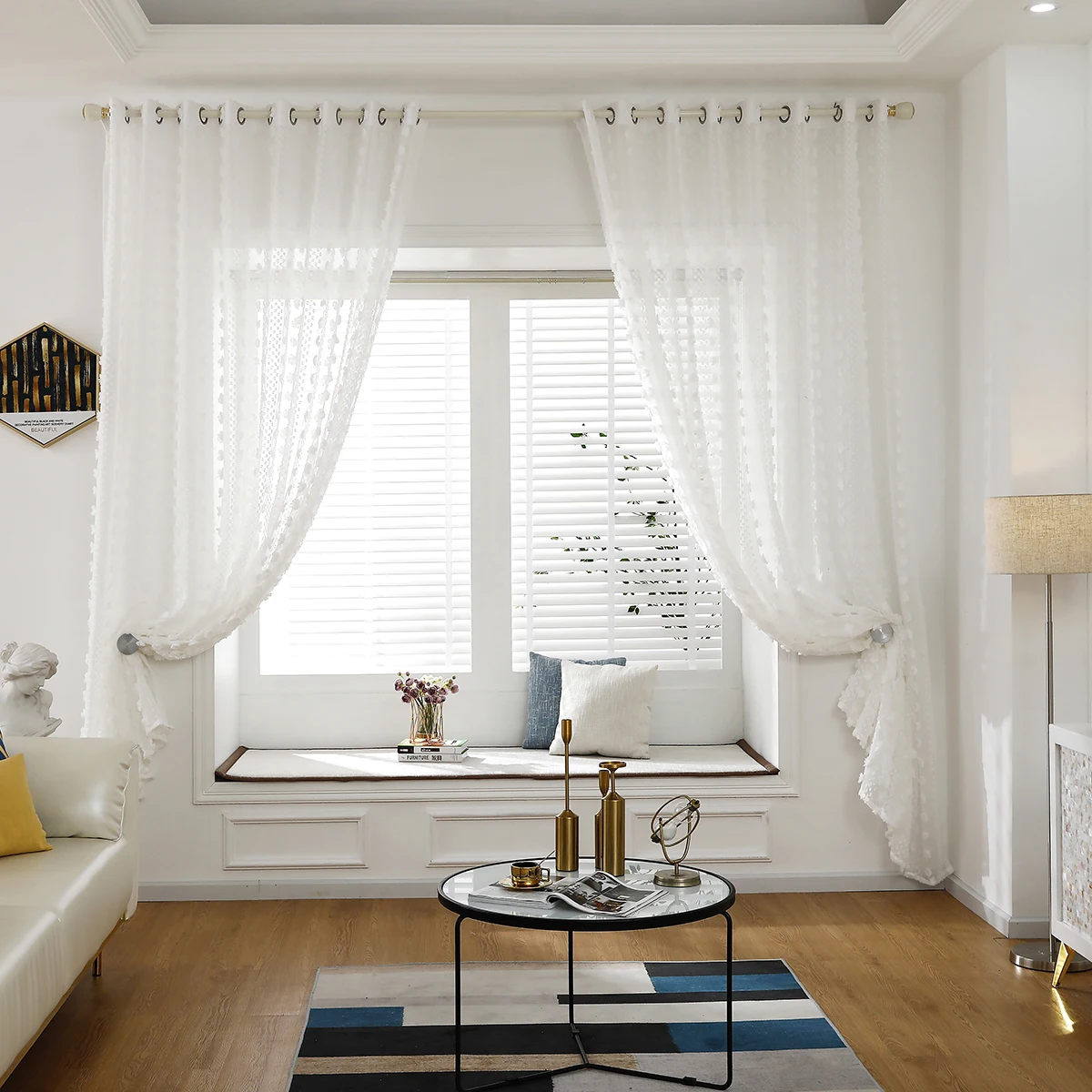 4/2/1 шторы на окна пасторальные с отверстиями романтичные тюлевые Современные