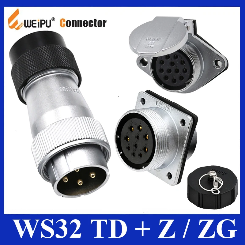 Оригинальные Weipu коннекторы WS32 TD + Z ZG 4 6 8 10 10B 11 12 13 19 Pin штекер пластикового шланга
