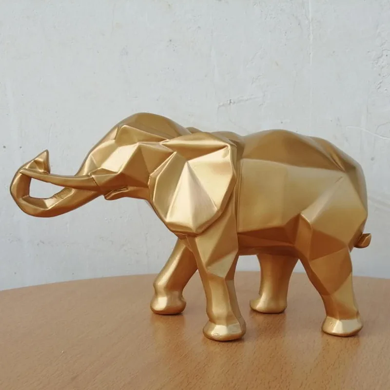 

Nordic minimalist Geometric elephant ornaments resin decorative figure statue living room decoration Sculputre Art decor P1466