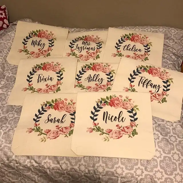 5 шт./партия свадебные сумочки с логотипом на заказ|Украшения своими руками для